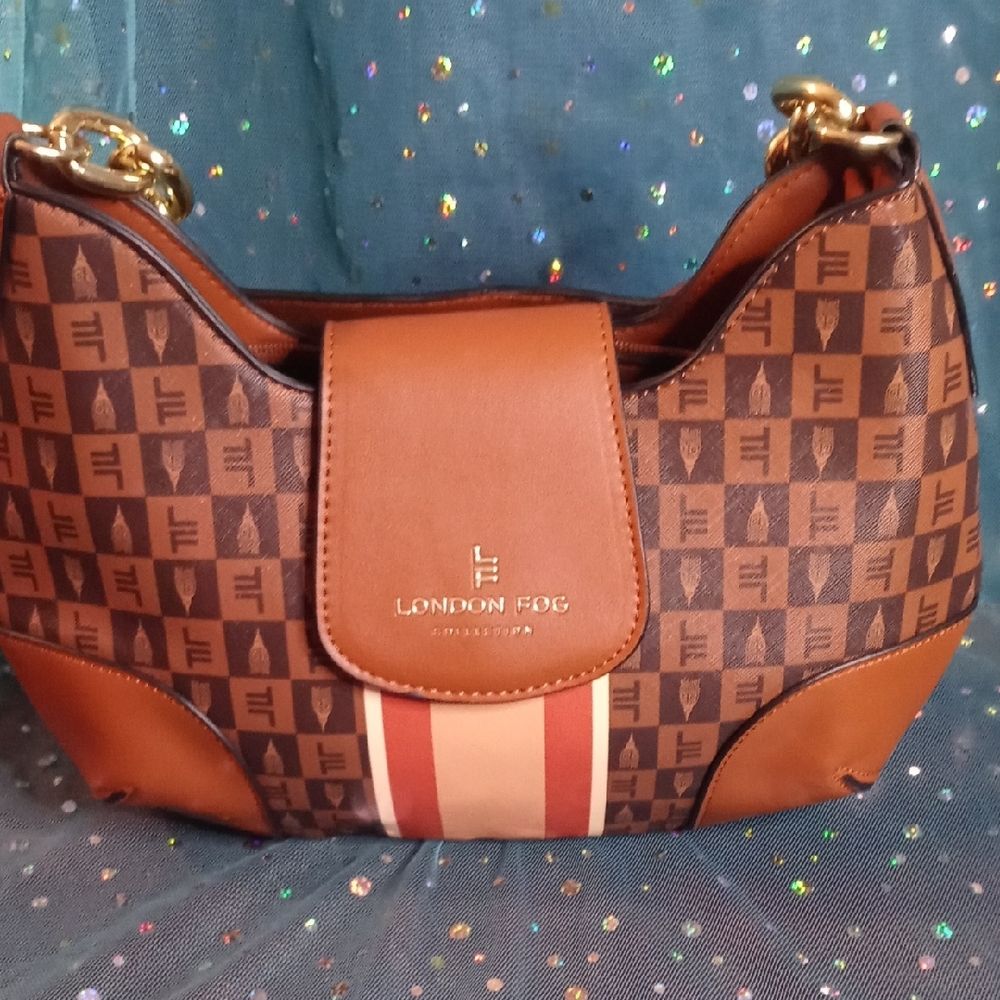 London Fog Brown and Tan Handbag